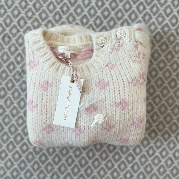 Rosie Pullover in Milky Cloud by Loveshack Fancy - Picture 2 of 8